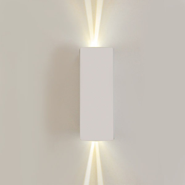 Arandela Retangular C/2 Fachos G9 Branco-mbled