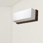 Arandela Retangular Em Acrílico Leitoso Com Madeira Superior