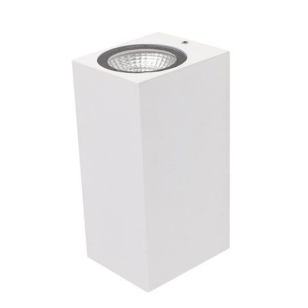 Arandela Retangular Essen 2 Fachos Branco Fosco Led 6w 3000k