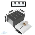 Arandela Retangular Preta 3 Frisos Com 2 Fachos De Luz-e27