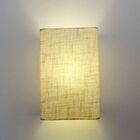 Arandela Retangular Retro Md-2029 Cúpula Em Tecido 18x10x30cm