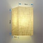 Arandela Retangular Retro Md-2029 Cúpula Em Tecido 18x10x30cm