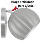 Arandela Retrô Bola Lavabo Banheiro Corredor Sacada Escovado