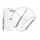 Arandela Retrô Bola Touch Banheiro Corredor Sacada Dourado