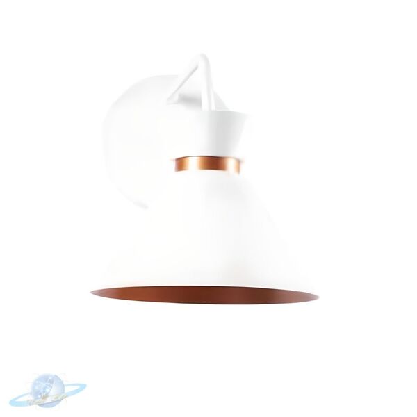 Arandela Retro Branca Com Cobre 1 Facho De Luz-e27