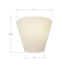 Arandela Retro Cone Md-2001 Cúpula Em Tecido 25/26x13cm Branc