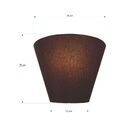 Arandela Retro Cone Vivare Md-2001 Cúpula Em Tecido 25/26x13c