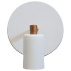 Arandela Retrô Industrial Branco Com Cobre