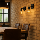 Arandela Retrô Industrial Preto + Lâmpada Led G95