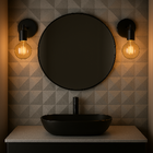 Arandela Retrô Industrial Preto + Lâmpada Led G95