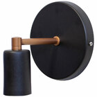 Arandela Retrô Industrial Preto Com Cobre