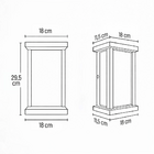 Arandela Retrô Preta 3 Vidros Fumê Reflecta P/ 1xe27 St3169