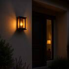 Arandela Retrô Preta 3 Vidros Fumê Reflecta P/ 1xe27 St3169