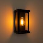 Arandela Retrô Preta 3 Vidros Fumê Reflecta P/ 1xe27 St3169