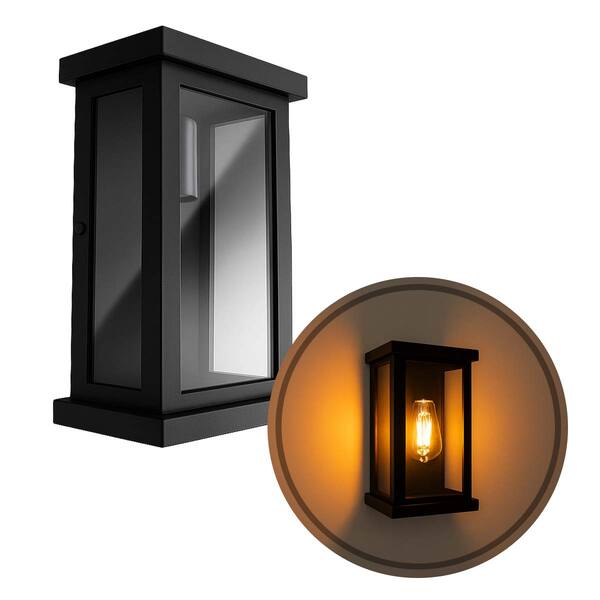 Arandela Retrô Preta 3 Vidros Fumê Reflecta P/ 1xe27 St3169