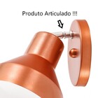 Arandela Retrô Viena Cobre C/ Branco