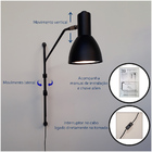 Arandela Roma Braccio Com Interruptor Cor Preto