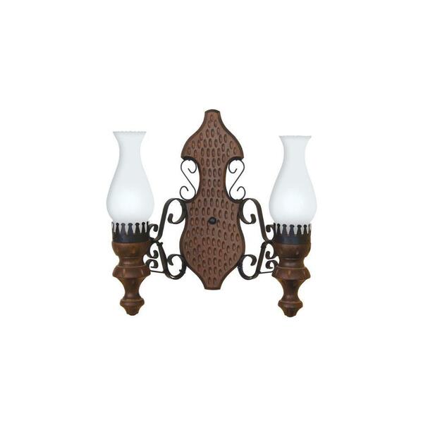 Arandela Rustica 702e Luminária Rústica 2 Lâmpadas Luminárias