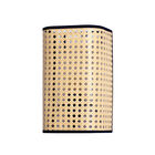 Arandela Rústica Biancoluce Prainha - Rattan Palha E Preto