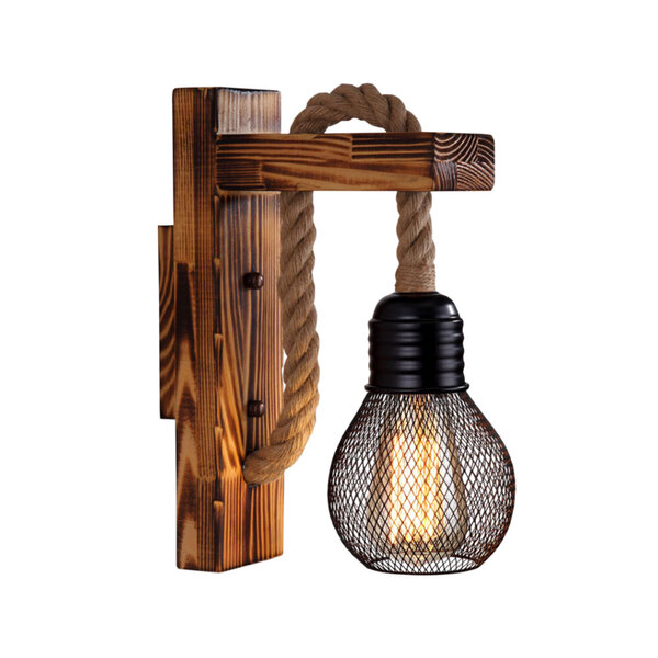 Arandela Rustica Cordão 29cm 1e27 La0027 Delis