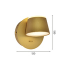 Arandela Sindora Dcb03257 Led Com Interruptor Dourada Bivolt