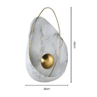 Arandela Skylight Cosmic 3122 Led Bivolt Branco / Dourado