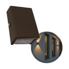 Arandela Slim 2 Focos Alumínio Marrom P/g9 Externa Parede Mur