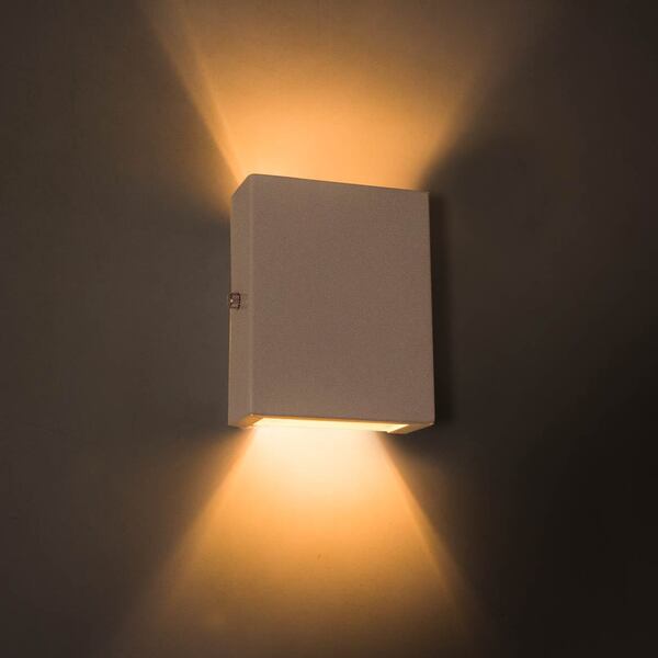 Arandela Slim 2 Focos Branca Parede Muro Interna Externa St15