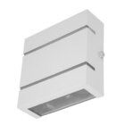 Arandela Slim 2 Frisos E 2 Fachos - Interna E Externa - Branca