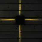 Arandela Slim 4 Fachos  Ajustaveis 3000k 6w Preto - Pix - 365