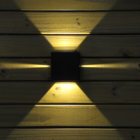 Arandela Slim 4 Fachos  Ajustaveis 3000k 6w Preto - Pix - 365