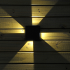 Arandela Slim 4 Fachos  Ajustaveis 3000k 6w Preto - Pix - 365