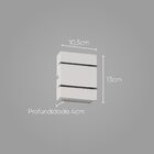 Arandela Slim Alumínio 2 Frisos Branco + Led G9 Branco Quente