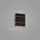 Arandela Slim Alumínio 2 Frisos Marrom + Led G9 Branco Quente