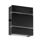 Arandela Slim Alumínio 2 Frisos Preto + Led G9 Branco Quente