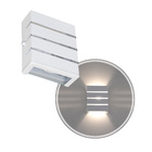 Arandela Slim Alumínio 3 Frisos Externa Branca + Led G9 Br.fr