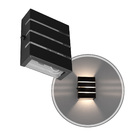 Arandela Slim Alumínio 3 Frisos Externa Preta + Led G9 Br.fri