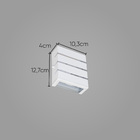 Arandela Slim Interna E Externa Alumínio 3 Friso Moderna Bran