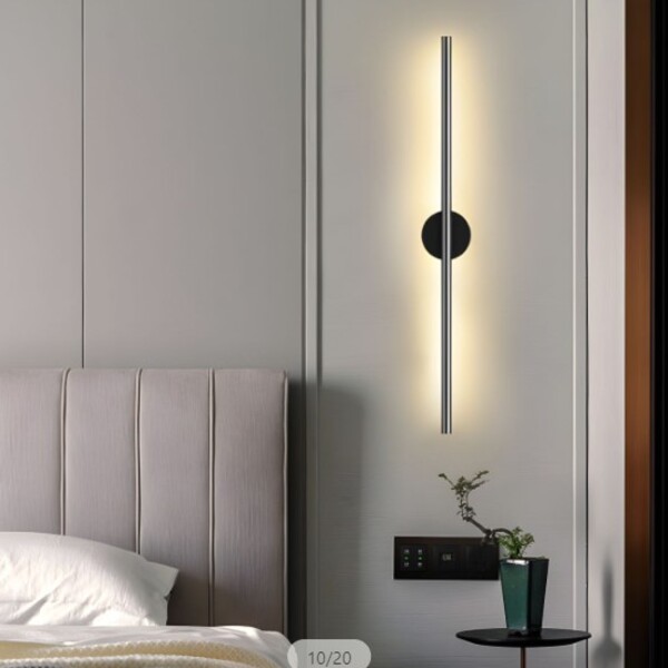 Arandela Slim Linear 1 Perfil Alumínio E Acrílico Para Fita L