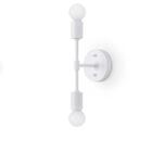 Arandela Slim Linear Moderna Para 2 Lâmpadas E-27 - Cor Branca