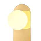 Arandela Slipper Dourada Vidro Branco 12x30cm Para 1xg9 Bivol