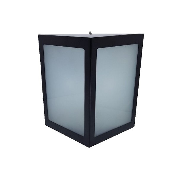 Arandela Sobrepor Triangular  1xe27 Preto-ancora (1305)