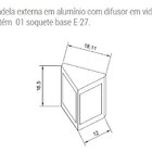 Arandela Sobrepor Triangular  1xe27 Preto-ancora (1305)