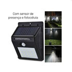 Arandela Solar 30 Leds Com Sensor De Movimento Luminária