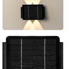 Arandela Solar Lia 70lm 3000k 4 Fachos Preta - G-light