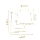 Arandela Soquete E27 Yasmin Madelustre Castanho