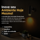 Arandela Spot Articulado Parede Head 15cm Preto