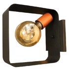 Arandela Square 20cm E27 Preta Para Salas E Quartos