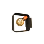 Arandela Square 20cm E27 Preta Para Salas E Quartos