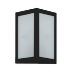 Arandela Square De Aluminio Preta Pequena